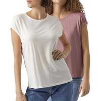 Vero Moda T-Shirt Stilvolles Basic Shirt mit Rundhalsausschnitt (2er-Pack) in Unifarbe von Vero Moda