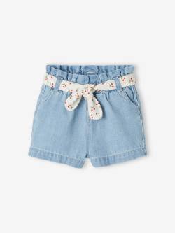 Baby Paperbag-Shorts mit Stoffgürtel von Vertbaudet