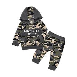 Verve Jelly Kleinkind Baby Jungen Herbst Winter Kleidung Set Daddy's Boy Hoodie Sweatshirt Tops + Camo Pants 2Pcs Outfit Set von Verve Jelly