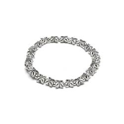 Vestopazzo Elastisches Armband mit Anisblüten.Versilbert. Nickel getestet. Handwerkskunst. Einheitsgröße, Größe verstellbar LO00151, Silber, Keine von Vestopazzo