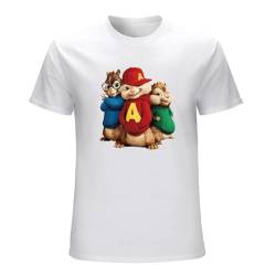 Animated Comedy Alvin and The Chipmunks Mens T-Shirt Black Graphic Unisex Tee Shirt S von ViLLex