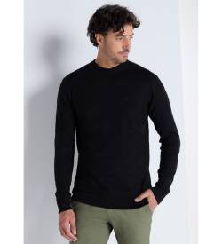 Victorio & Lucchino, V&L für Herren. 4629581 Abstrakter Jacquard-Pullover mit Rundhalsausschnitt schwarz (L), Lässig, Acryl, Langarm von Victorio & Lucchino, V&L