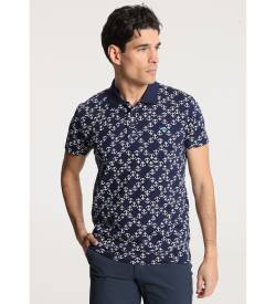 Victorio & Lucchino, V&L für Herren. 630097048 V&LUCCHINO - Kurzarm-Poloshirt navy mit Ankerdruck (XXL), Lässig, Baumwolle, Marine von Victorio & Lucchino, V&L