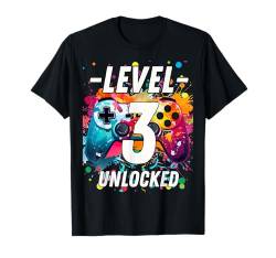 Gaming Vintage 3. Geburtstag 3 Jahre alt Junge Mädchen Gamer T-Shirt von Video Game Vintage Gammer Birthday Gifts Girl Boy