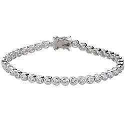 Vinani Armband mittel Zirkonia besetzt weiß glänzend 19 cm 925 Sterling Silber 2BZC19 von Vinani