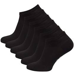 Vincent Creation 6 Paar Herren BAMBUS Sneaker Socken, Spitze handgekettelt, (schwarz, Gr. 43-46) von Vincent Creation