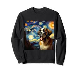 Bernhardiner Sternennachthemd Vincent Van Gogh Art Hund Sweatshirt von Vincent Van Gogh Gifts and Famous Art Shirts