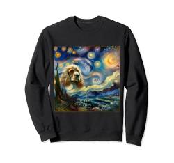 Cocker Spaniel Sternennachthemd Vincent Van Gogh Art Hund Sweatshirt von Vincent Van Gogh Gifts and Famous Art Shirts