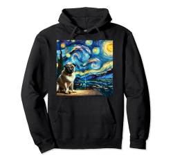 Mops Sternennachthemd Vincent Van Gogh Art Hund Pullover Hoodie von Vincent Van Gogh Gifts and Famous Art Shirts