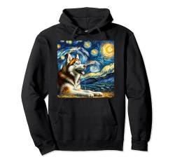 Sibirischer Husky Sternennachthemd Vincent Van Gogh Art Hund Pullover Hoodie von Vincent Van Gogh Gifts and Famous Art Shirts