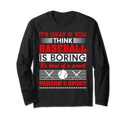 Baseball-Zitat Baseballspieler Lustiger Baseball Langarmshirt von Vintage Baseball T-Shirts & Gifts