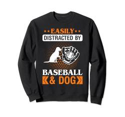 Baseball- und Hunde-Baseballspieler lustige Baseballhunde Sweatshirt von Vintage Baseball T-Shirts & Gifts