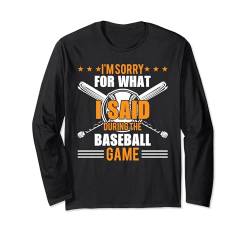 Baseballspieler Lustiger Baseball Langarmshirt von Vintage Baseball T-Shirts & Gifts