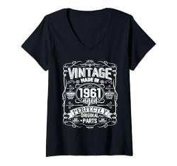 Damen Vintage 1961 Classic Birthday 1961 Limited Edition Men Women T-Shirt mit V-Ausschnitt von Vintage Birthday Classic Year Retro Idea Apparel