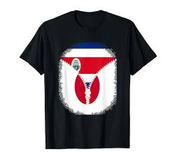 Costa Rica Japan Reißverschluss – Costa Rica Japanische Flagge T-Shirt von Vintage Costa Rica Retro Style Store