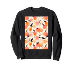 Niedliches Muster Kunst Pfirsich Obst Vintage Sweatshirt von Vintage Cute Pattern Graphic (Peach)