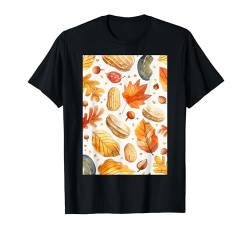 Minimalistische Erdnussmusterkunst T-Shirt von Vintage Foods Pattern Arts (Peanut)