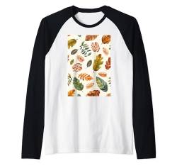 Minimalistische Musterkunst Pekannuss Raglan von Vintage Foods Pattern Arts (Pecan)