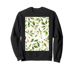 Vintage Pistazien Muster Kunst Sweatshirt von Vintage Foods Pattern Arts (Pistachio)