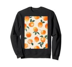 Vintage Pattern Art Aprikosenfrucht Sweatshirt von Vintage Fruit Pattern Arts (Apricot)