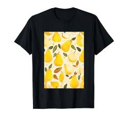 Vintage Muster Kunst Birne T-Shirt von Vintage Fruit Pattern Arts (Pear)