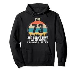 Vintage Funny Humor 73 Years Old Birthday Legends Men Women Pullover Hoodie von Vintage Funny Humor Retro Birthday Legend Gifts