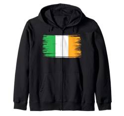 T-Shirt mit irischer Flagge, Vintage-Stil, hergestellt in Irland, Geschenk für Herren Kapuzenjacke von Vintage Ireland Irish Flag Green St. Patrick's Day