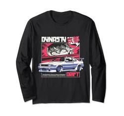 Cool Retro Vintage Japanisches JDM Tokyo Japan Drift Race Car Langarmshirt von Vintage Japanese JDM Drift Race Car Graphic