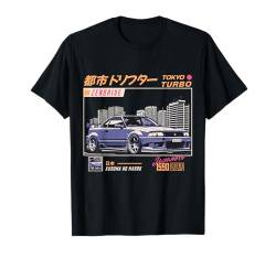 Cool Retro Vintage Japanisches JDM Tokyo Japan Drift Race Car T-Shirt von Vintage Japanese JDM Drift Race Car Graphic