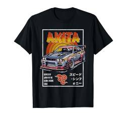 Cool Retro Vintage Japanisches JDM Tokyo Japan Drift Race Car T-Shirt von Vintage Japanese JDM Drift Race Car Graphic