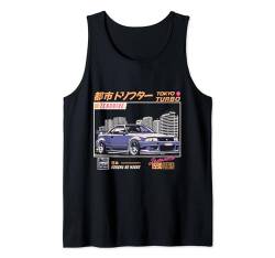 Cool Retro Vintage Japanisches JDM Tokyo Japan Drift Race Car Tank Top von Vintage Japanese JDM Drift Race Car Graphic