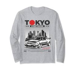 JDM Tokyo Japan Drift Race Car Tuning Retro Vintage Grafik Langarmshirt von Vintage Japanese JDM Drift Race Car Graphic