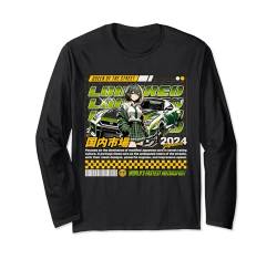 JDM Tokyo Japan Drift Race Car Tuning Retro Vintage Grafik Langarmshirt von Vintage Japanese JDM Drift Race Car Graphic