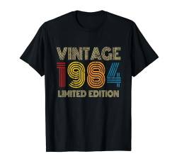 Vintage1984 Limited Edition 40 Jahre alte Geschenke zum 40. Geburtstag T-Shirt von Vintage Limited Edition Birthday Gifts Store By Mj