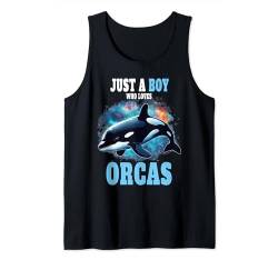 Just A Boy Who Loves Orcas Whale Kids Boys Ocean Lover Tank Top von Vintage Ocean animal Lovers by GnineZa