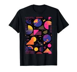 80er Jahre Stil Retro Muster Kunst Synthwave T-Shirt von Vintage Pattern Minimalist Art Shapes