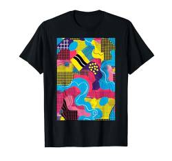 Retro-Muster Kunst 80er Jahre Thema Retrowave T-Shirt von Vintage Patterns Minimalist Shapes