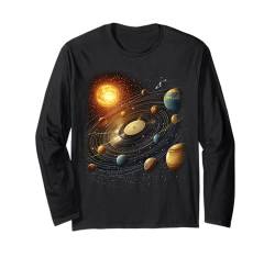 Vinyl Music Planets Schallplattenliebhaber und Sammler Langarmshirt von Vinyl Music Vinyl Collectors