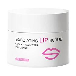 Lippenpflege Bienenwachs Exfoliating Lip Scrub Skin Body Scrub Peelt und stellt die natürlichen Nährstoffe der Haut wieder her Vegan Lippenpflege Naturkosmetik Mit Farbe (White, One Size) von Vipomkowa