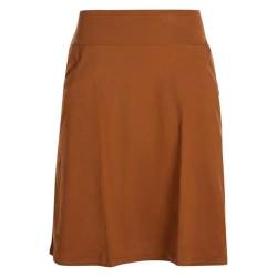 Vishes - Alternative Bekleidung - Rock Damen Knielang Bio Baumwolle Breiter Bund Jersey Röcke Basic dunkelorange 40 von Vishes