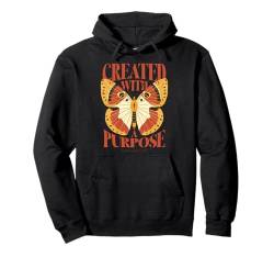 created with a purpose - Epheser 2:10 Christian butterfly Pullover Hoodie von Visit the aesthetic god apparel Store