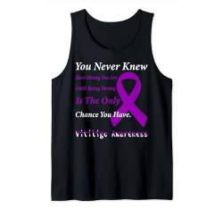 Vitiligo Awareness Purple Ribbon Support Zitat Familie Tank Top von Vitiligo Awareness Products (Lwaka)