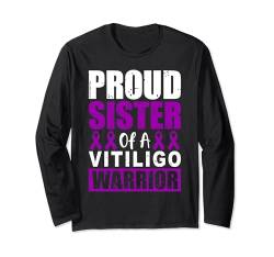 Vitiligo Awareness Sister Support Purple Ribbon Family Langarmshirt von Vitiligo Awareness Products (Lwaka)