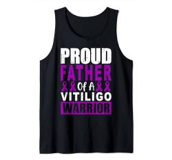 Vitiligo Bewusstsein Vaterunterstützung lila Band Familie Papa Tank Top von Vitiligo Awareness Products (Lwaka)