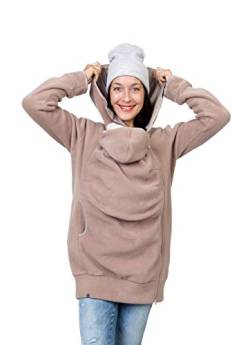 Viva la Mama - Jacke zum Babytragen Tragejacke Fleece - AHOI - beige - M von Viva la Mama