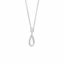 Viventy Damenkette mit Zirkonia tropfen Anhänger 925/Sterling Silber 784432 von Viventy