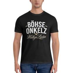 Vivoofchic Bose Onkelz T Shirt Herren, Baggy Streetwear Style, Vergöttert II. Männer Shirt, Schwarz von Vivoofchic