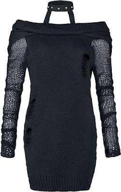 Vixxsin Absence of Light Top Frauen Strickpullover schwarz L 100% Polyacryl Gothic, Rockwear von Vixxsin