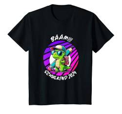 Kinder Einschulung 1. Klasse Schulanfang Schule Kindergarten Dino T-Shirt von Vokabelesel Designs