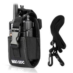 Funkhalterung Walkie Talkie Radio Walkie Talkie Talkie Holster Walkie Talkie Pouch Case Funkschlüssel Funkhülle Universal Radio Tasche Tasche mit verstellbarem Schultergurt MSC-20C, Schwarz , von Vokmon